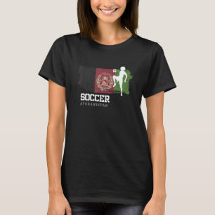 Camiseta Futebol Afeganistão Bandeira Futebol feminino Gir