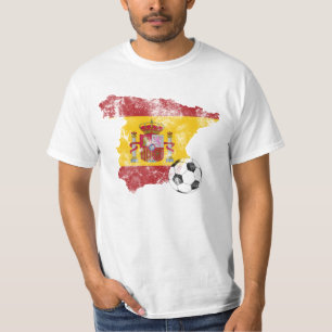 Camiseta Futebol afligido da espanha