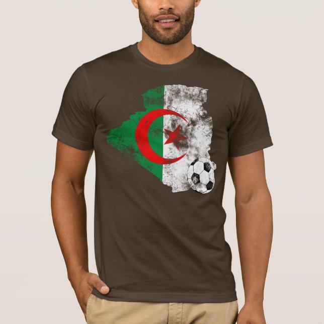 Camiseta Futebol afligido de Argélia (Frente)