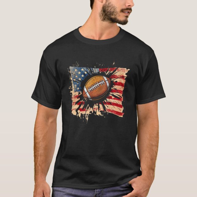 Camiseta Futebol americano 4 de julho Homens USA American F (Frente)