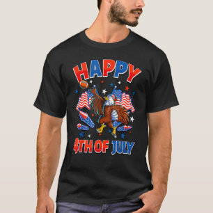 Camiseta Futebol Americano Águia 4 De Julho Homens Usa F