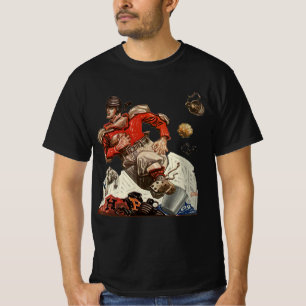 Camiseta Futebol Americano Antigo Jogador de Futebol Americ