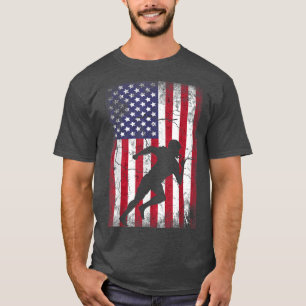Camiseta Futebol Americano Bandeira Americana em 4 de julho