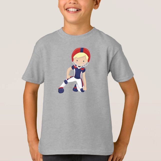 Camiseta Futebol Americano, Cute Boy, Cabelo Louro, Rugby (Frente)