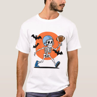 Camiseta Futebol americano Skeleton Halloween para Homens