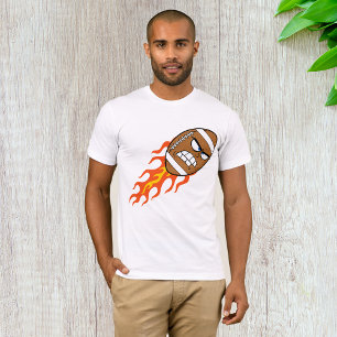 Camiseta Futebol Americano Sobre Fogo Mens T-Shirt