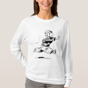 Camiseta Futebol Americano Vintage de Menino Correndo de Vo