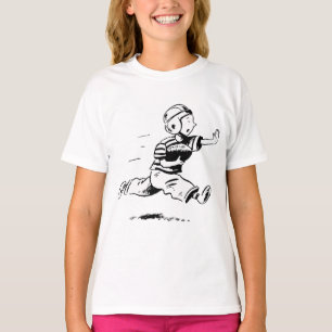 Camiseta Futebol Americano Vintage de Menino Correndo de Vo