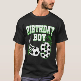 Camiseta Futebol Aniversário de 9 anos Menino de 9 anos Fã