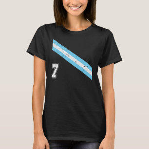 Camiseta Futebol argentino número 7 jogador argentino
