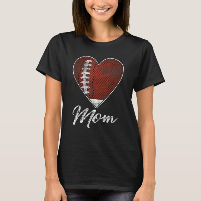 Camiseta Futebol Ball Heart Mãe Fan Idea Mothrer Sport (Frente)