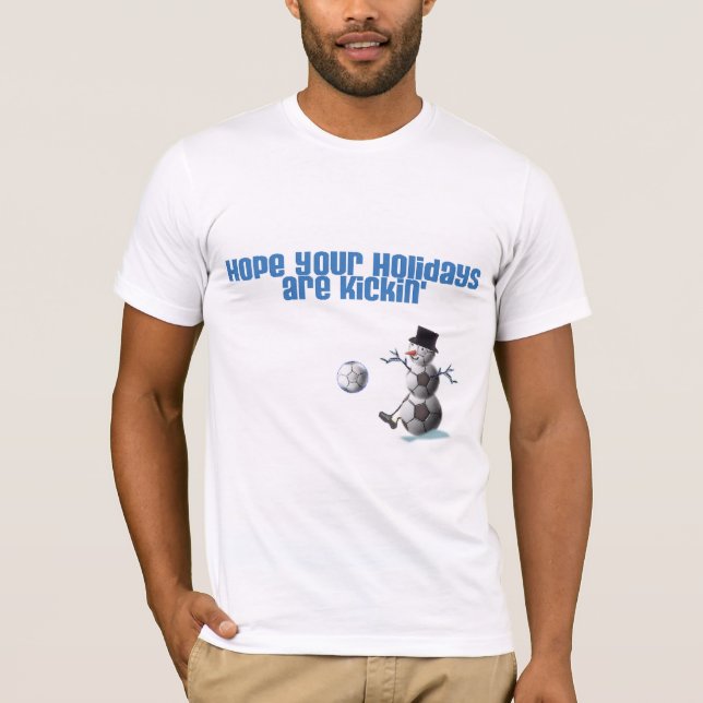 Camiseta Futebol Ball Snowman Natal (Frente)