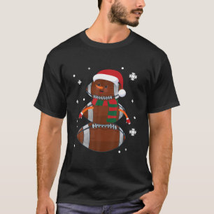 Camiseta Futebol Bola Snowman Com Xmas Costume Dançando S