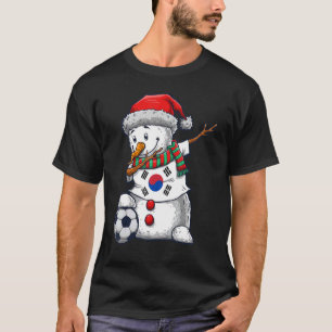 Camiseta Futebol Boy Dabbing Snowman Christmas Coreia do Su