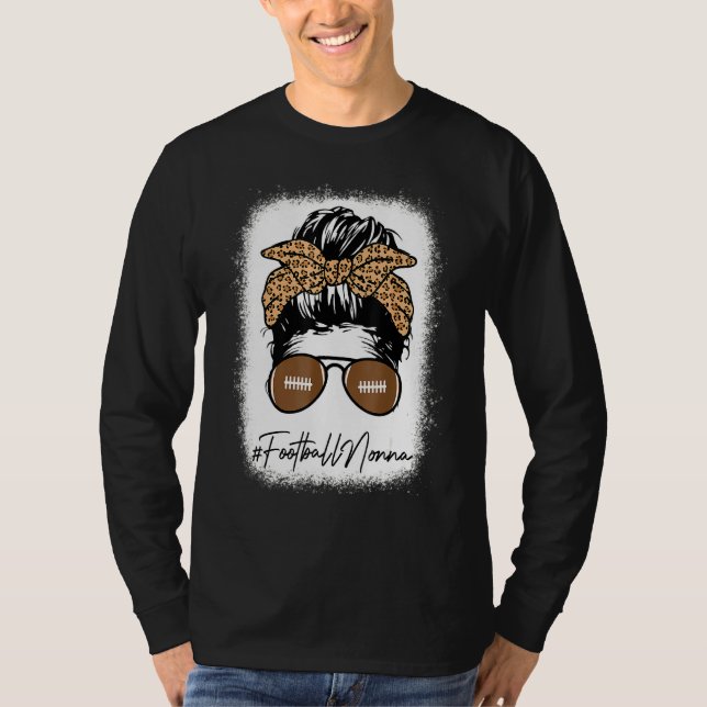 Camiseta Futebol Branqueado de Nonna Life Com Leopard Messy (Frente)
