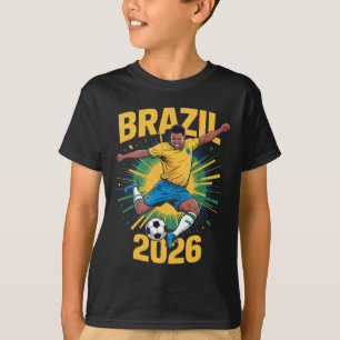 Camiseta Futebol Brasil 2026 - Design Divertido para Fã de