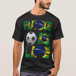 Camiseta Futebol brasileiro é Futebol de vida apaixonado