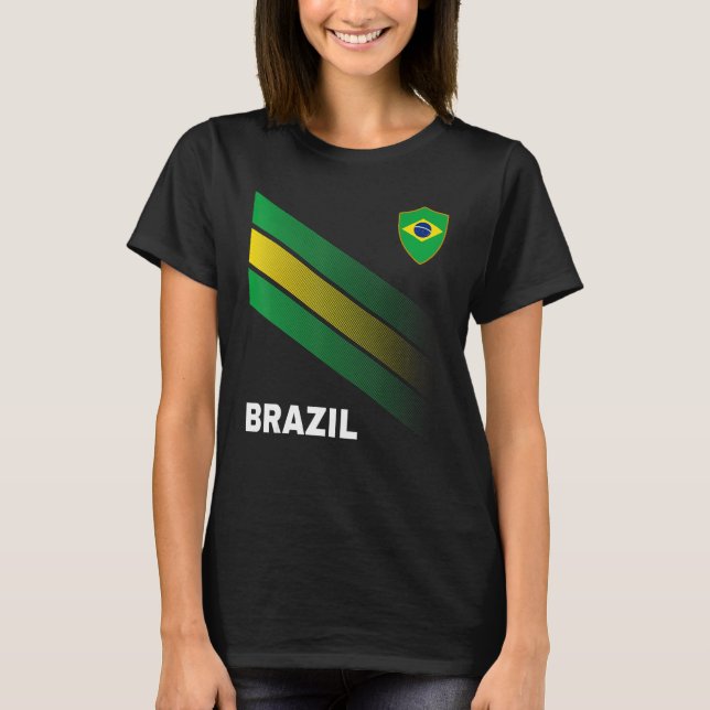 Camiseta Futebol brasileiro sinalizador de homens de futebo (Frente)