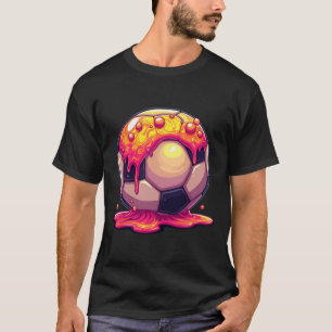 Camiseta Futebol Byll Vermelho Creme Gotejamento Juventude