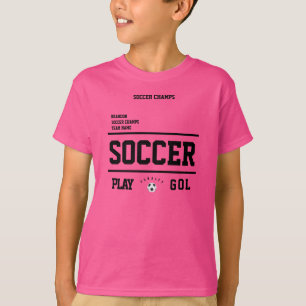 Camiseta Futebol campeão personalizado jogadores crianças r