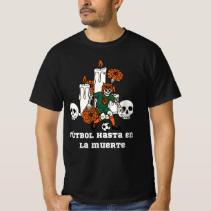 Camiseta futebol, caveira, paixão até a morte