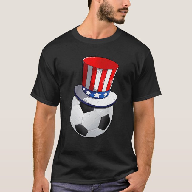 Camiseta Futebol Com Bandeira Americana Que Patriótico 4º D (Frente)