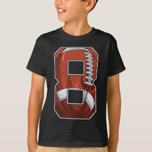 Camiseta Futebol com oitavo aniversário e oitavo aniversari