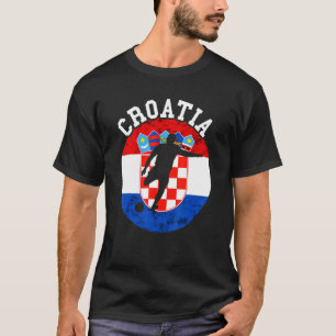 Camiseta Futebol croata da Croácia Bandeira Hrvatska S