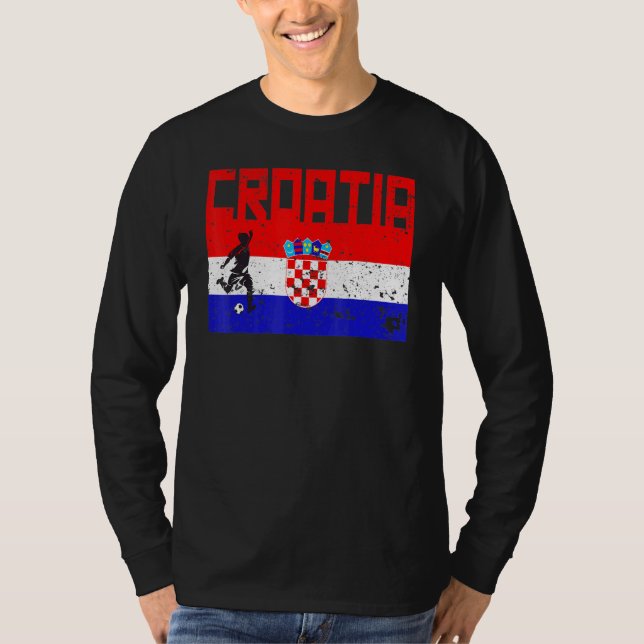 Camiseta Futebol da Croácia Fan Jersey Flag Zagreb Cro (Frente)