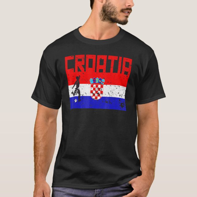 Camiseta Futebol da Croácia Fan Jersey Flag Zagreb Cro (Frente)