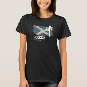 Camiseta Futebol da Escócia Bandeira Futebol feminino moças