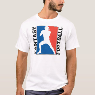 Camiseta Futebol da fantasia, logotipo branco e azul