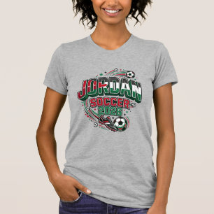 Camiseta Futebol da Jordânia 2026 Futebol Negrito Tipografi