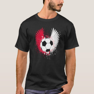 Camiseta Futebol das Asas Polonesas com Bandeira Polônia