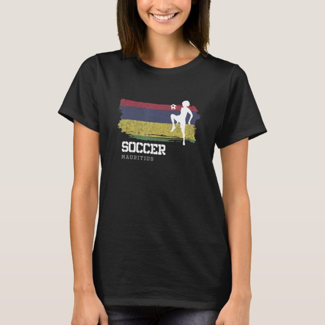 Camiseta Futebol das moças de futebol das Maurícias (Frente)