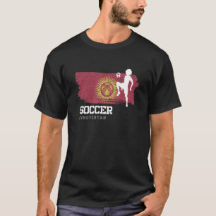 Camiseta Futebol das moças de futebol do Quirguistão