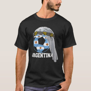 Camiseta Futebol de 2022 da ARGENTINA Bandeira Pé de Keffiy