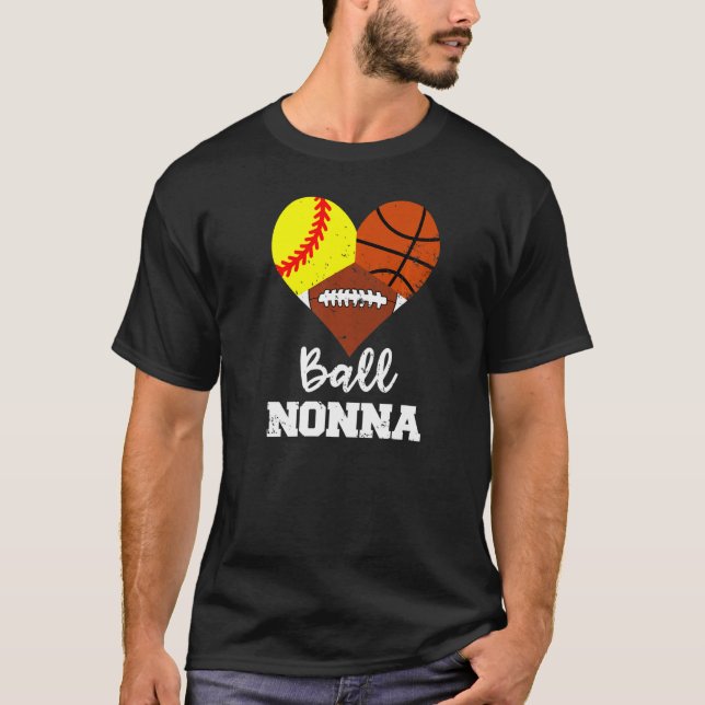 Camiseta Futebol de Ball Nonna Heart Softball Non (Frente)