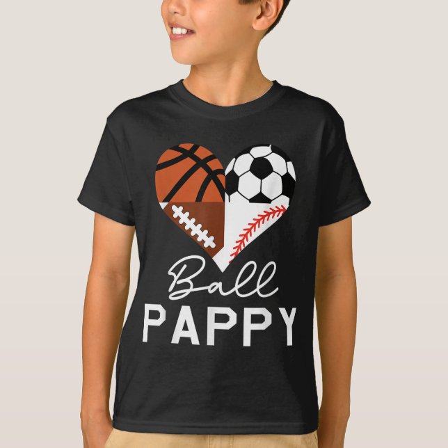 Camiseta Futebol de basquetebol de Ball Pappy Basball (Frente)