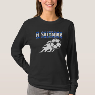 Camiseta Futebol de El Salvador torcida bandeira salvadoren