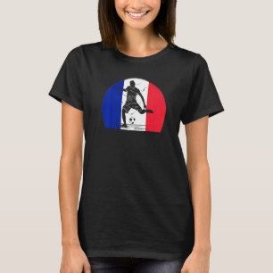Camiseta Futebol de futebol da França - Bandeira do futebol