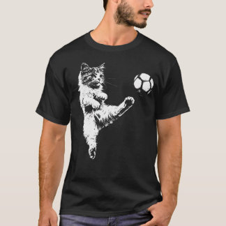 Camiseta Futebol de Gato Divertido