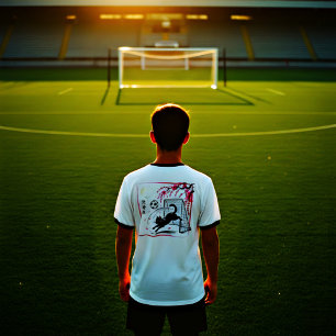 Camiseta Futebol de Gato Preto Divertido para Amantes de Ga