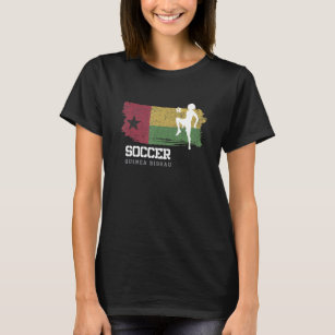 Camiseta Futebol de Guiné-Bissau Bandeira Mulheres de Futeb