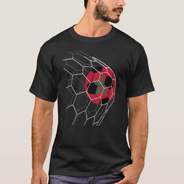 Camiseta Futebol de Marrocos Bandeira (Frente)