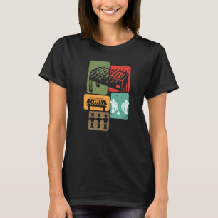 Camiseta Futebol de Mesa Jogador de Futebol de Mesa Retro