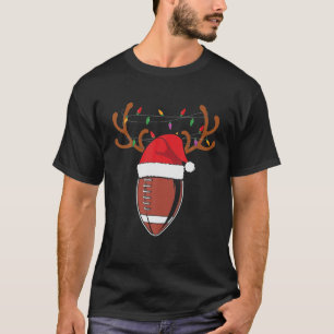 Camiseta Futebol de Natal - Ball Santa Hat Reindeer Matchin