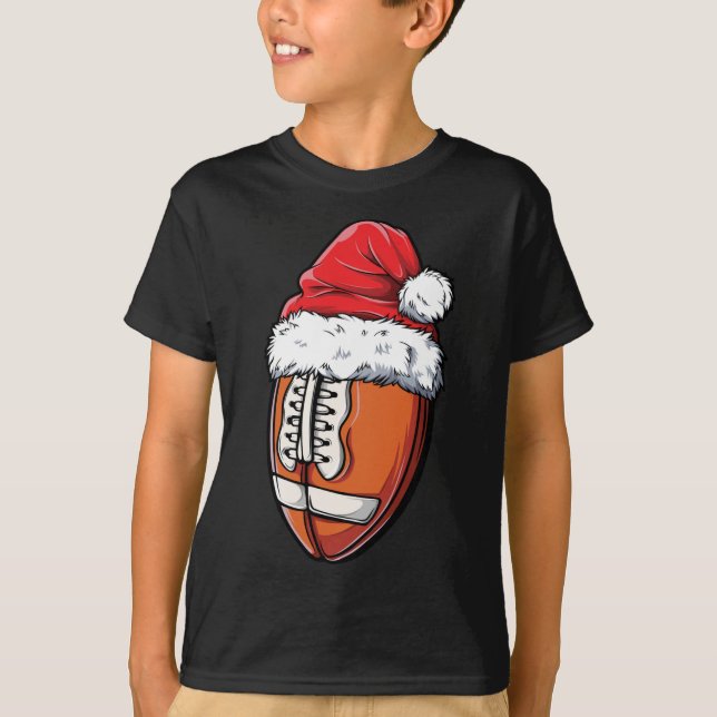 Camiseta Futebol de Natal Ball Santa Hat Xmas Equipe Esport (Frente)