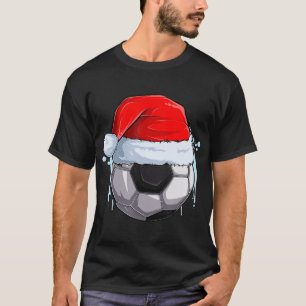 Camiseta Futebol de Natal - Bola de Futebol do Natal em Pap