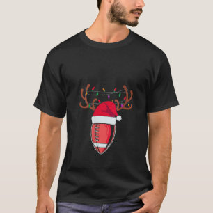 Camiseta Futebol de Natal - Bola Santa Hat - Luzes de Natal